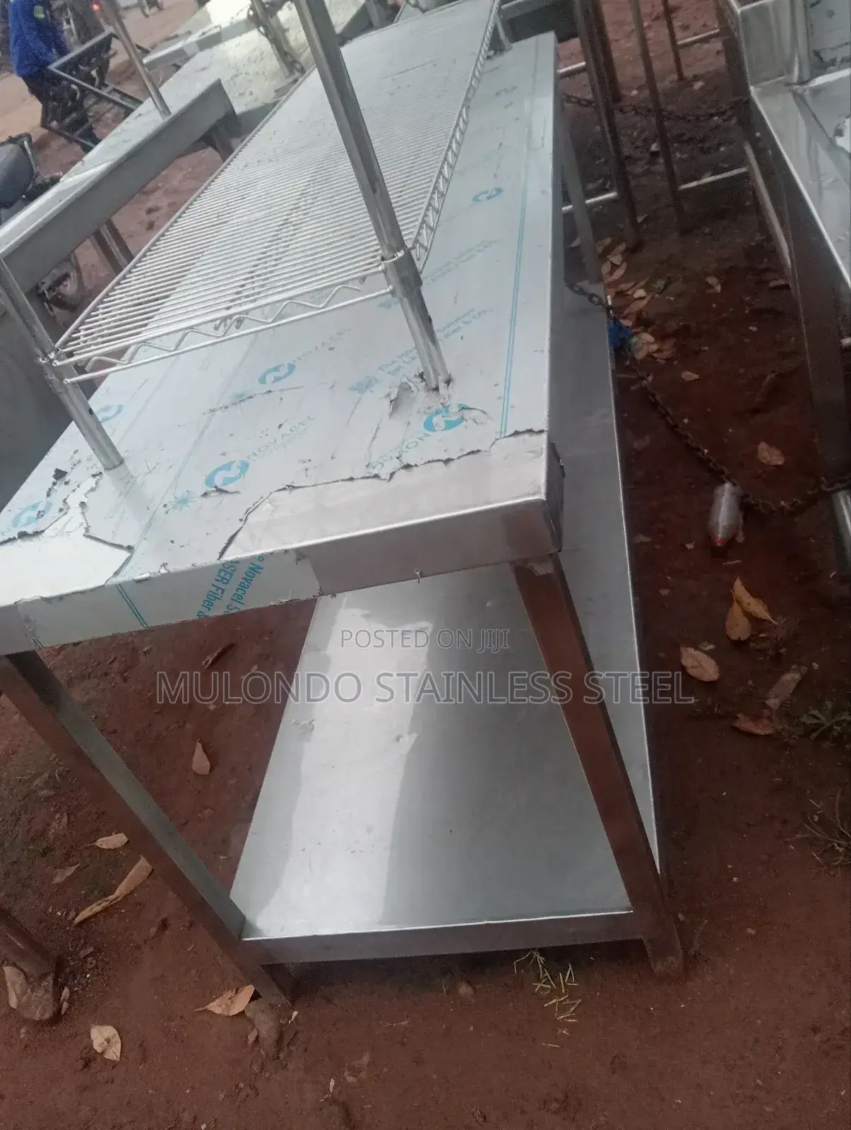 Commercial Stainless Steel Center Working Table Double
