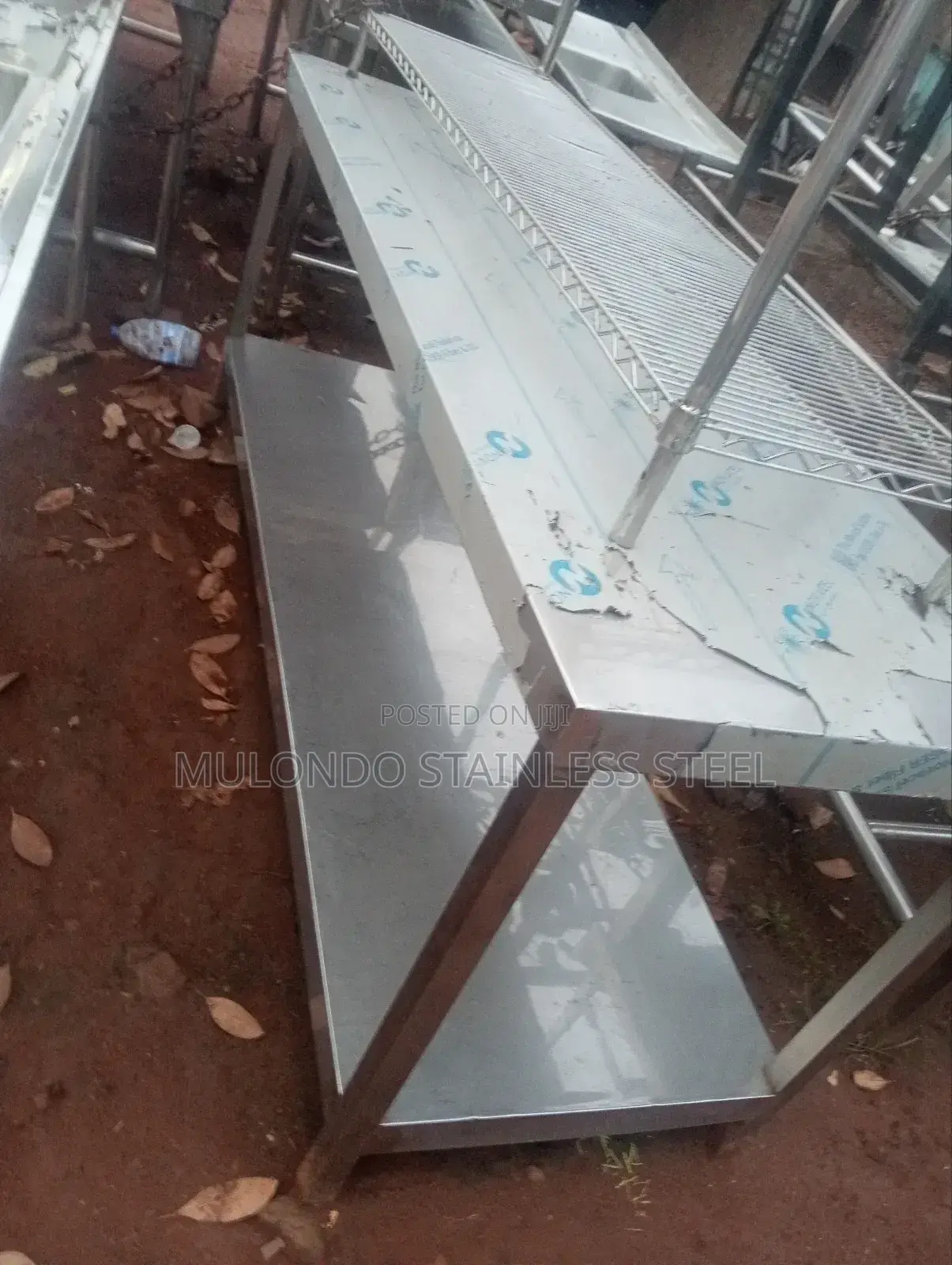Commercial Stainless Steel Center Working Table Double