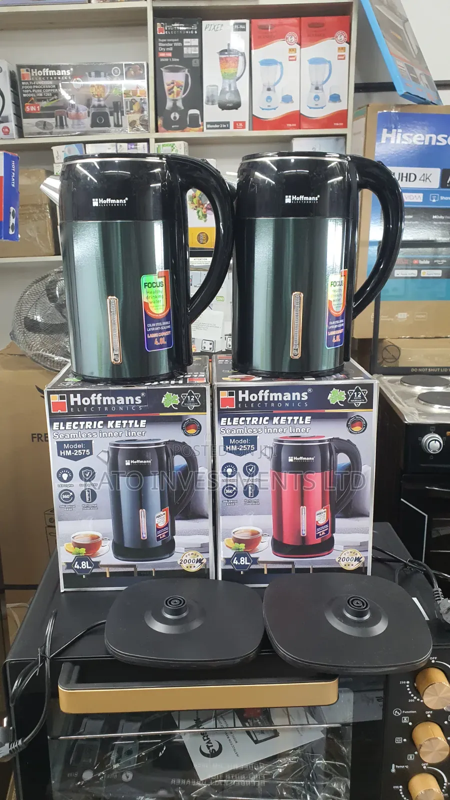 Electric Kettle 4.8 Hoffmans Model Hm-2575