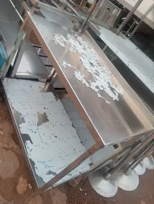 Stainless Double Working Table 2 _Tray