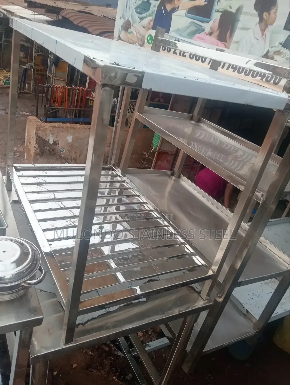 Two Steps Stainless Steel Working Table