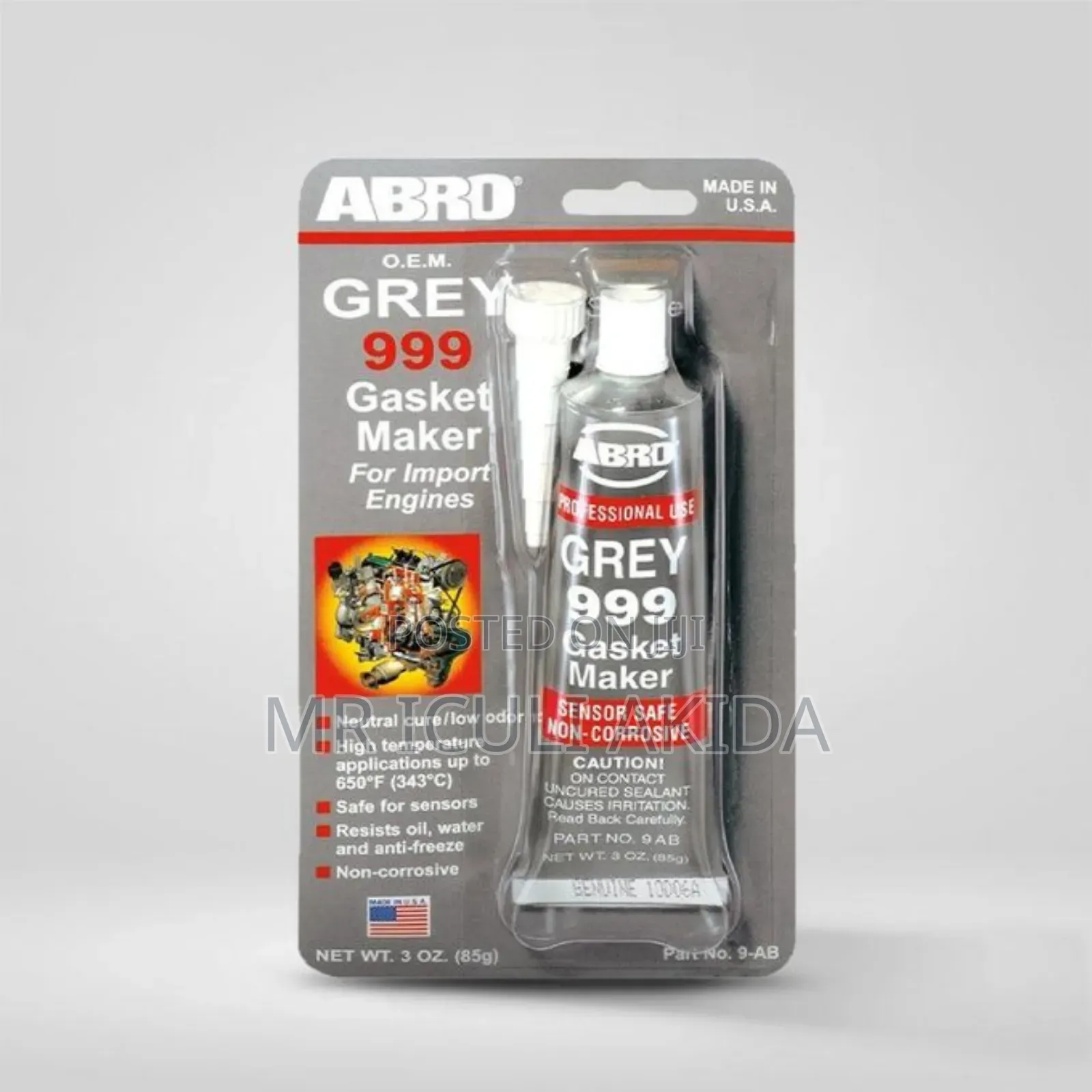 Abro Grey 999 RTV Silicone Gasket Maker Fr Creating Automotive Gaskets