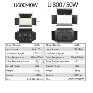 Led 600 RGB Professional Photo Video Light Kit.