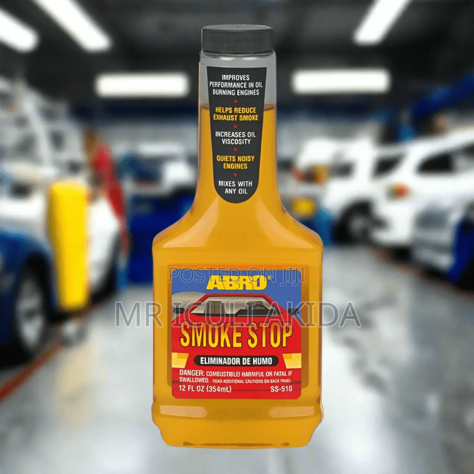 Abro Smoke Stop Oil Additive for Engine Maintenance.