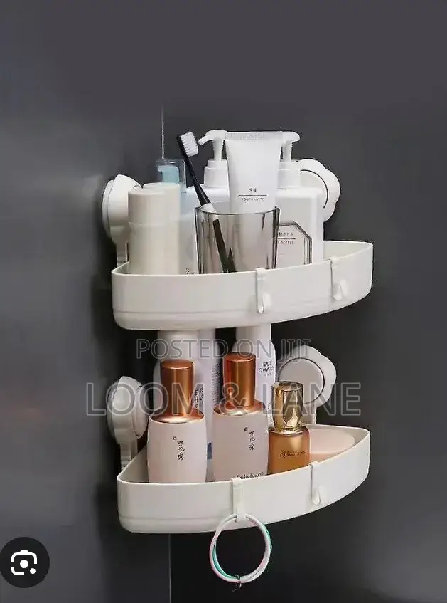 2pcs Suction Corner Storage Racks