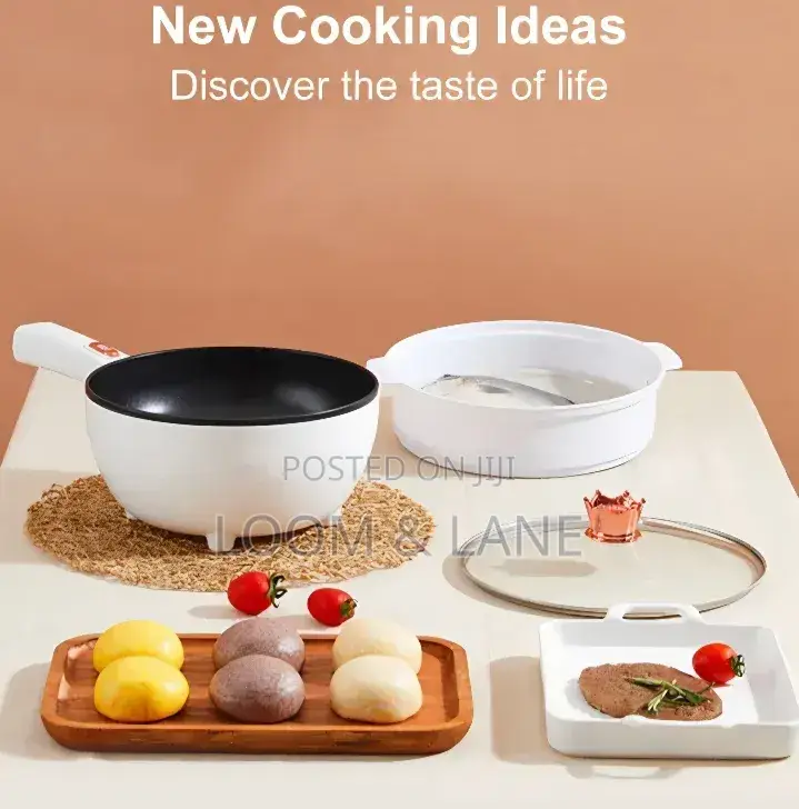 4l Multifunctional Electric Wok 2-in-1 Non-Stick Electric Frying Pan