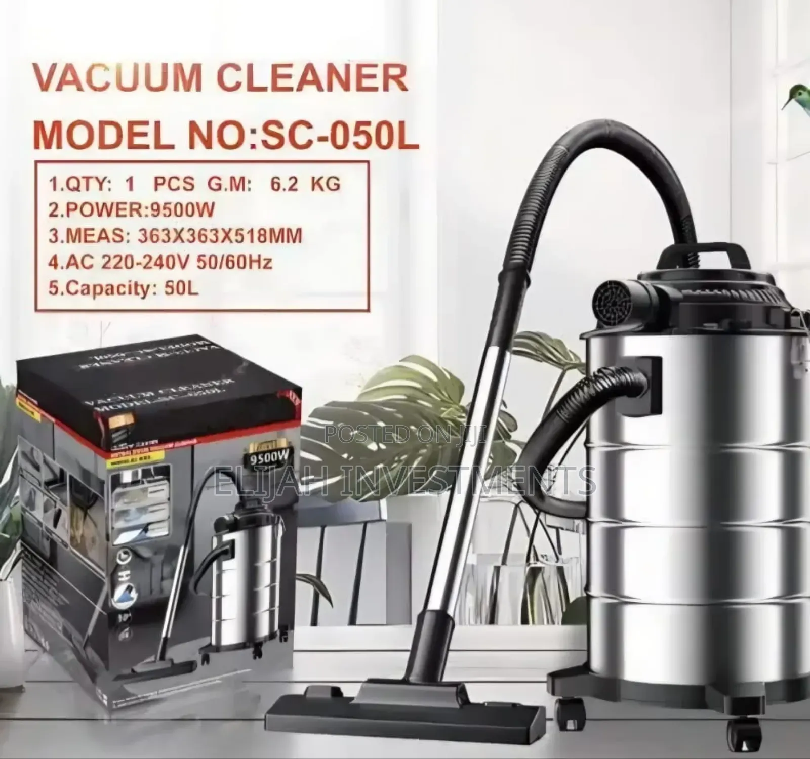 Silver Love Industrial Wet and Dry Vacuum Cleaner