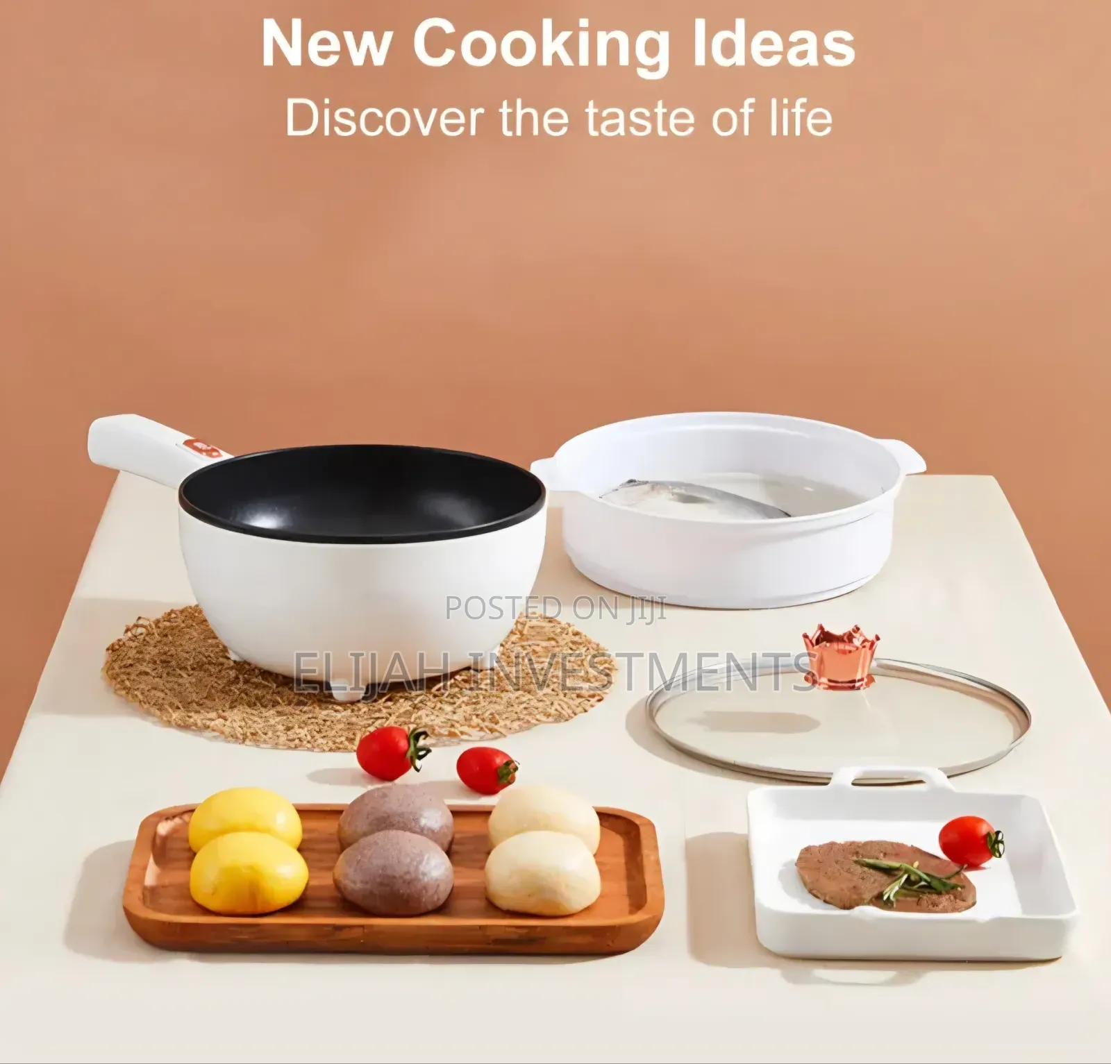 4l Multifunctional Electric Wok 2-in-1 Non-Stick