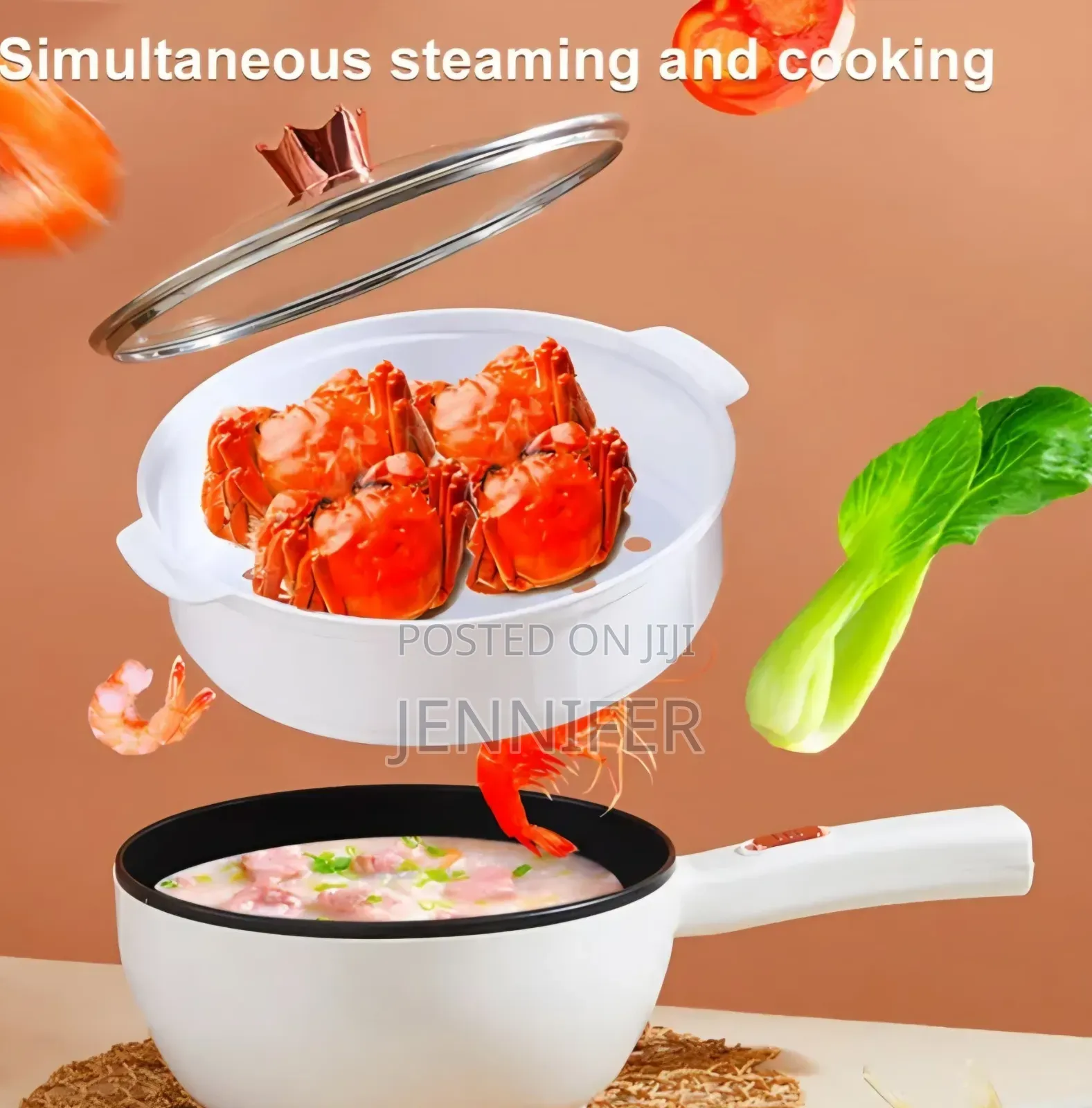 4l Multifunctional Electric Wok 2-in-1 Non-Stick Electric Frying Pan