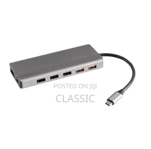 Powerology 12-in-1 Dual Hdmi Dp USB-C Hub With Ethernet