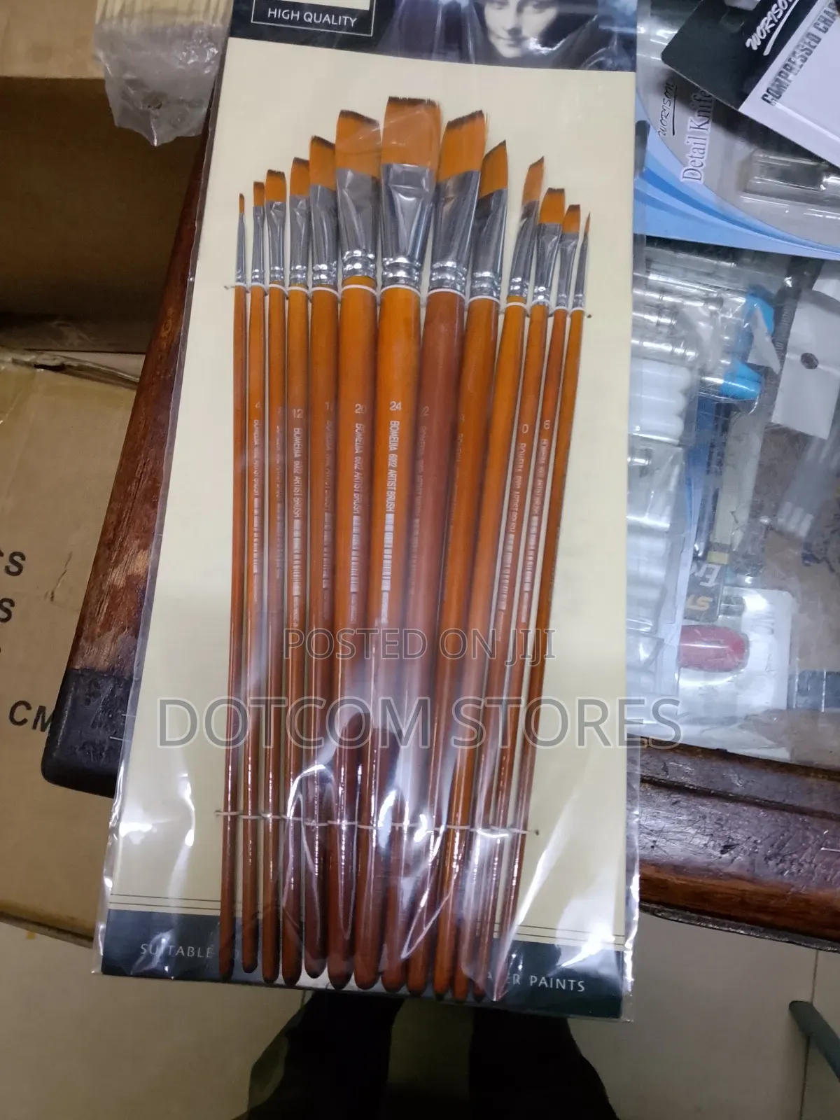 Watercolor Paint Brush Set, 12pcs Filbert Tip Nylon Hair Paintbrushes