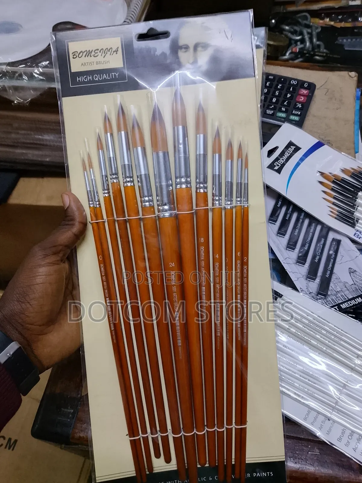 Watercolor Paint Brush Set, 12pcs Filbert Tip Nylon Hair Paintbrushes