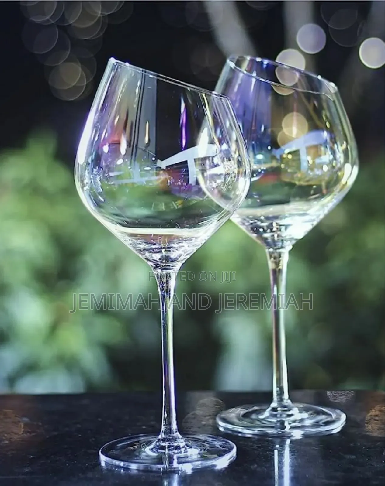 12piece Slanted Wine Glasses