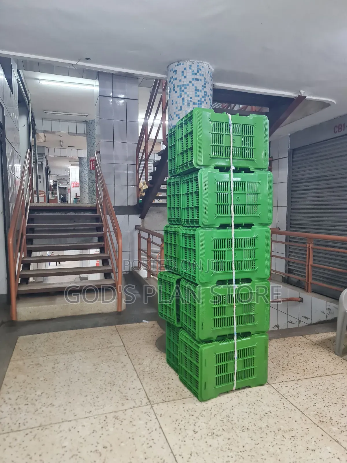 Breathable Plastic Crates Plastic Crates (Green)