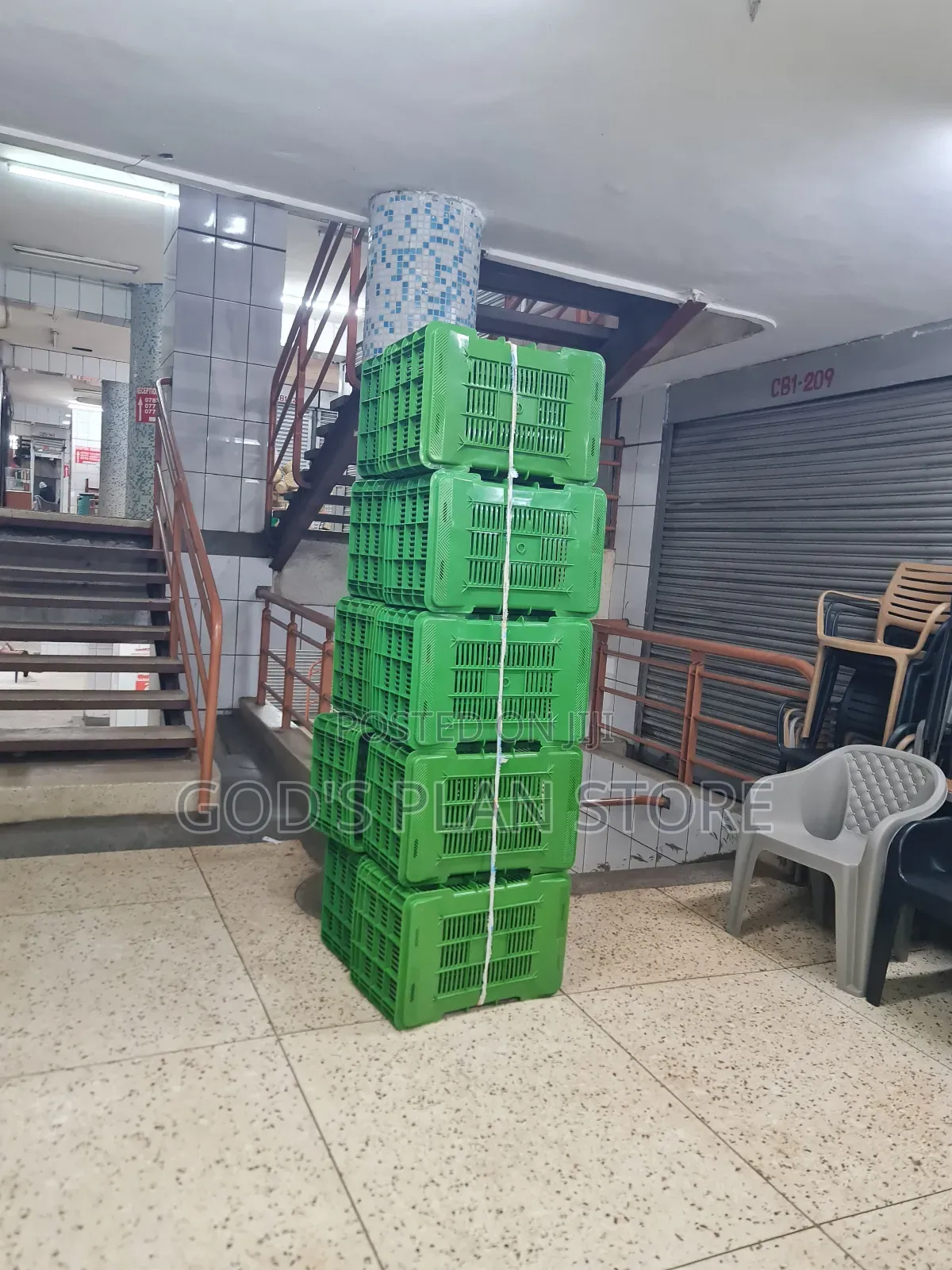 Breathable Plastic Crates Plastic Crates (Green)