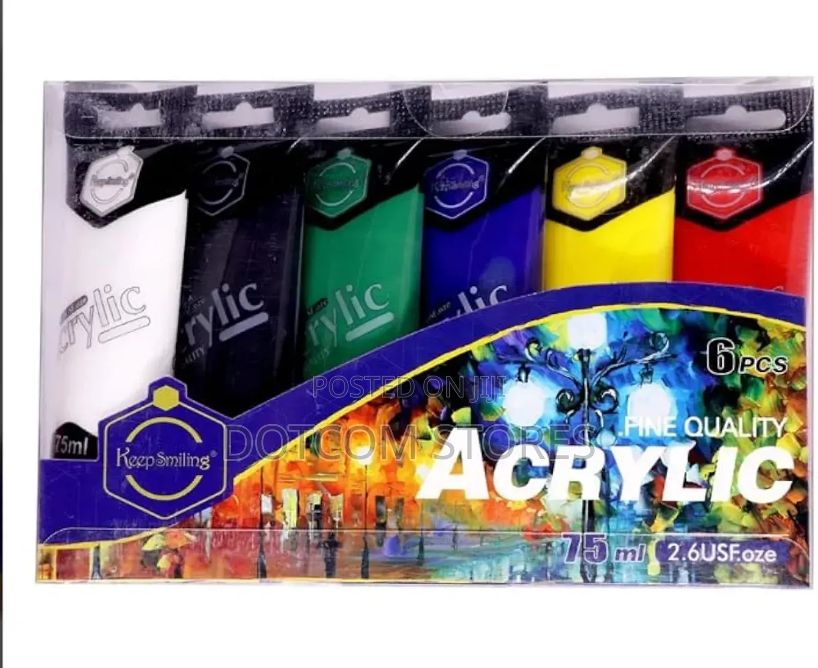 Urban Box Acrylic Paint Set for Art Painting, 6 Basic Colors Tube,