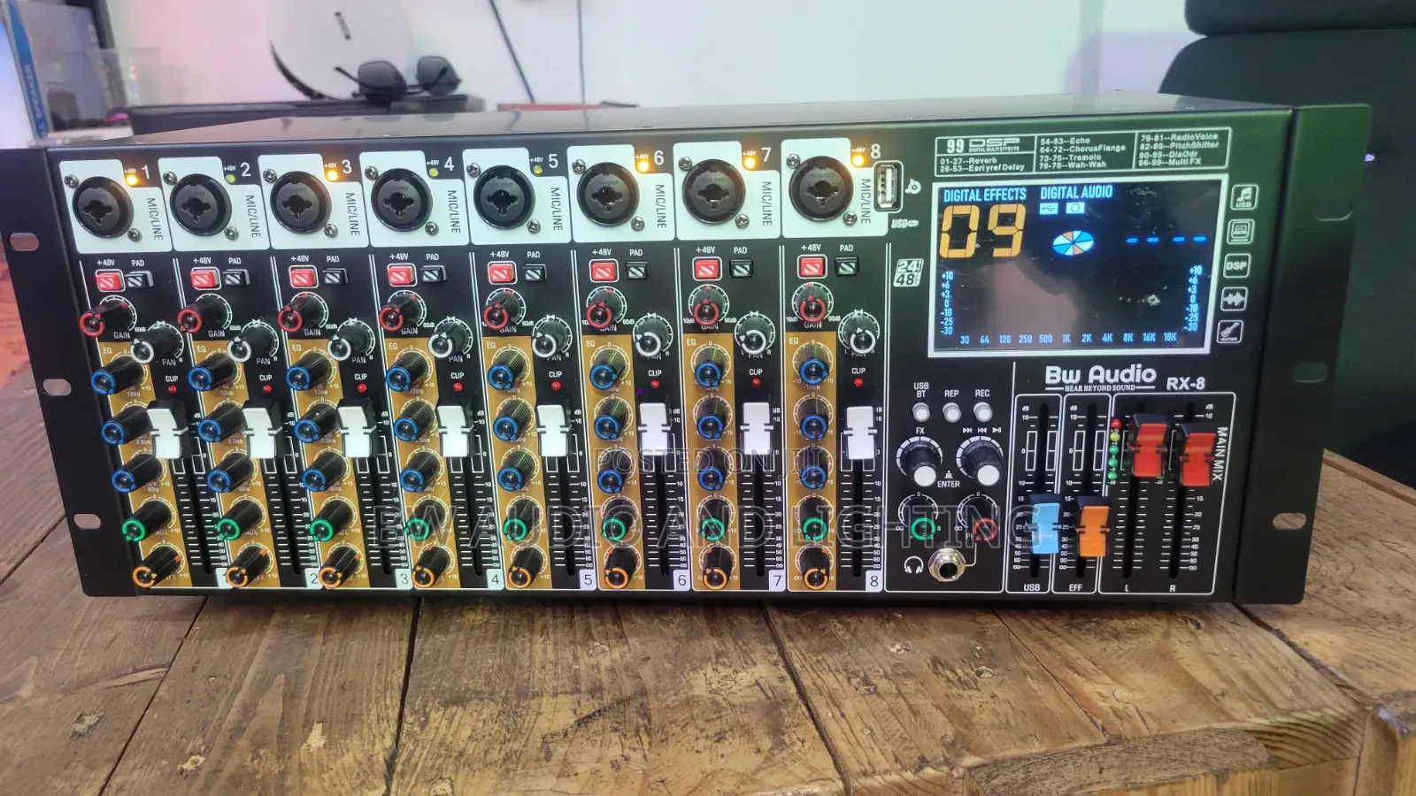8 Ch Power Amp Mixer 500w
