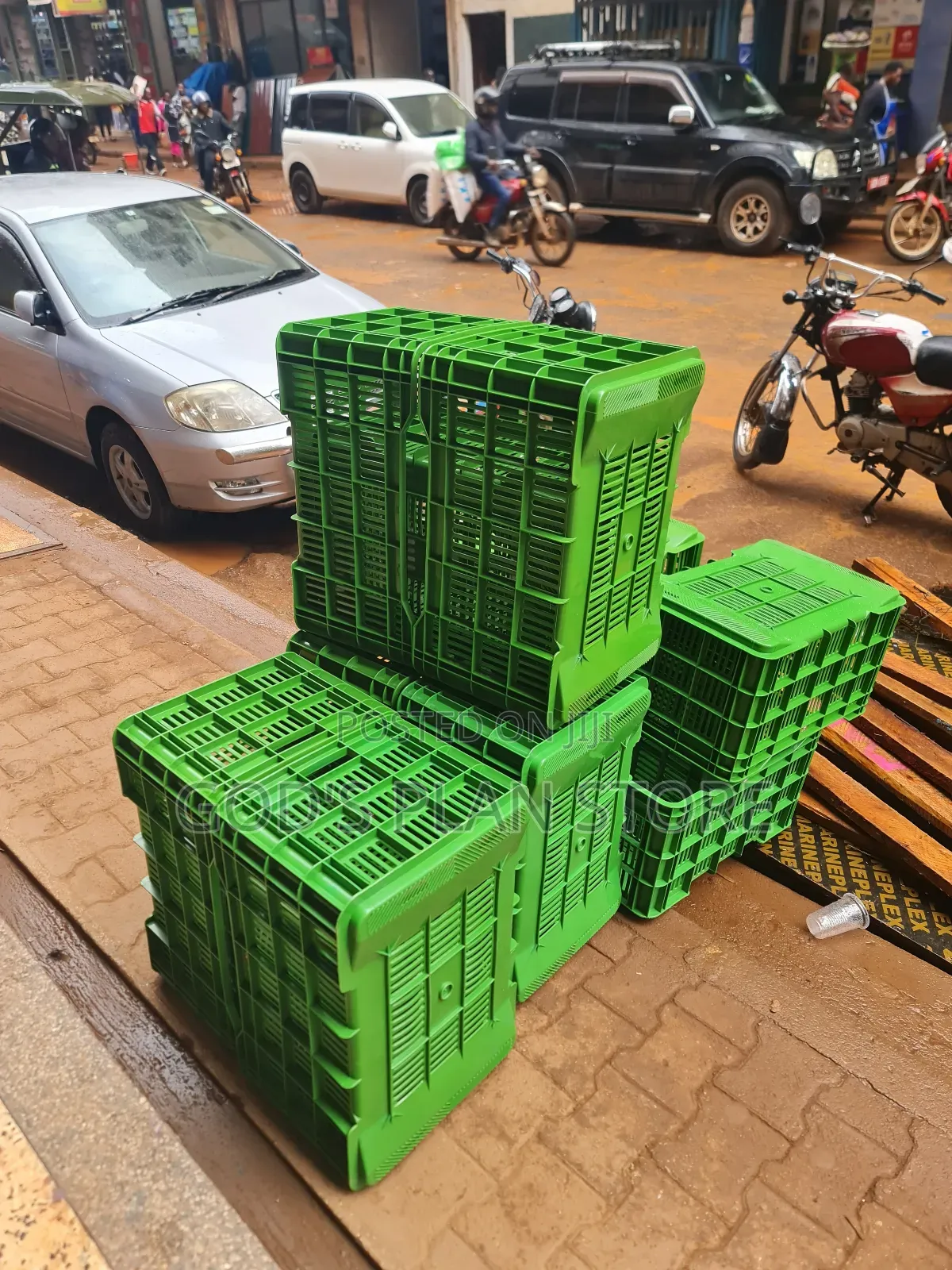 Fruit Ovacado Plastic Crates Plastic Crates Green