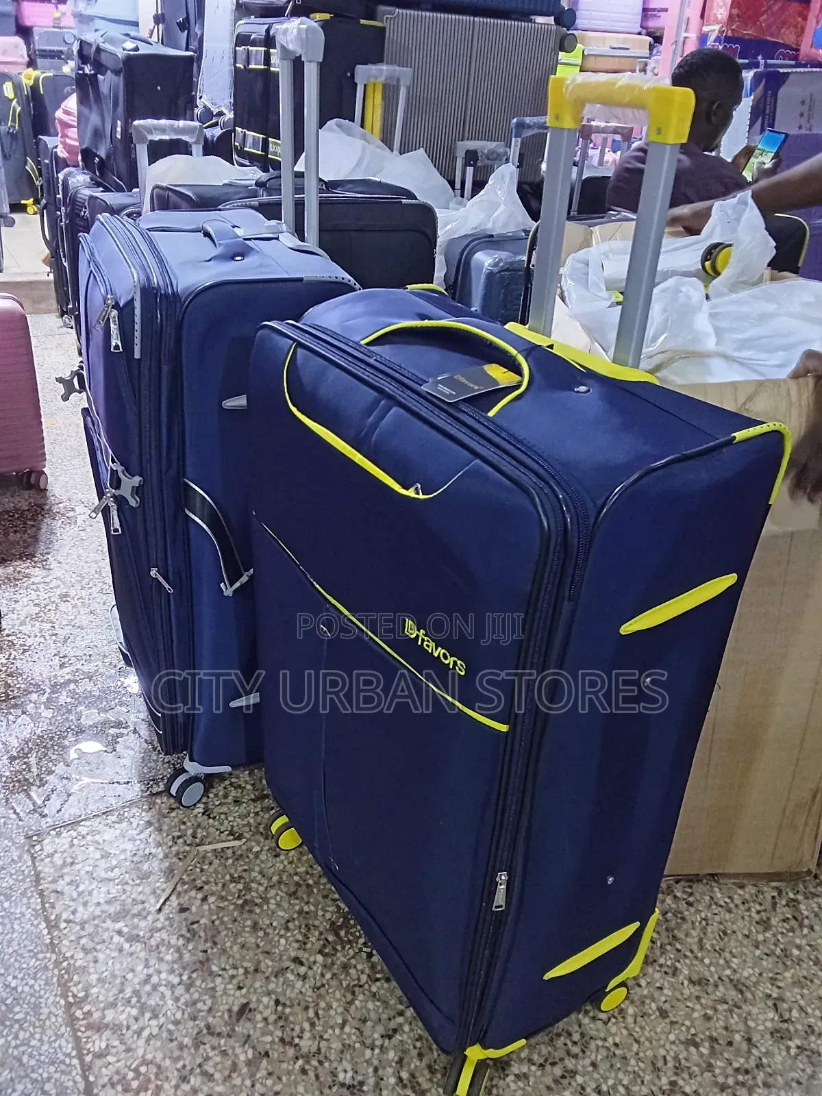 Medium Size Dfavors Blue Suitcase