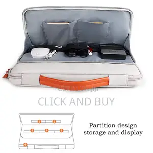 Portable Laptop Bag Sleeve With Side Handle - Black/Blue