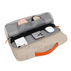 Portable Laptop Bag Sleeve With Side Handle - Black/Blue