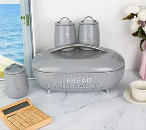 Metallic Stylish Breadbin Storage Set