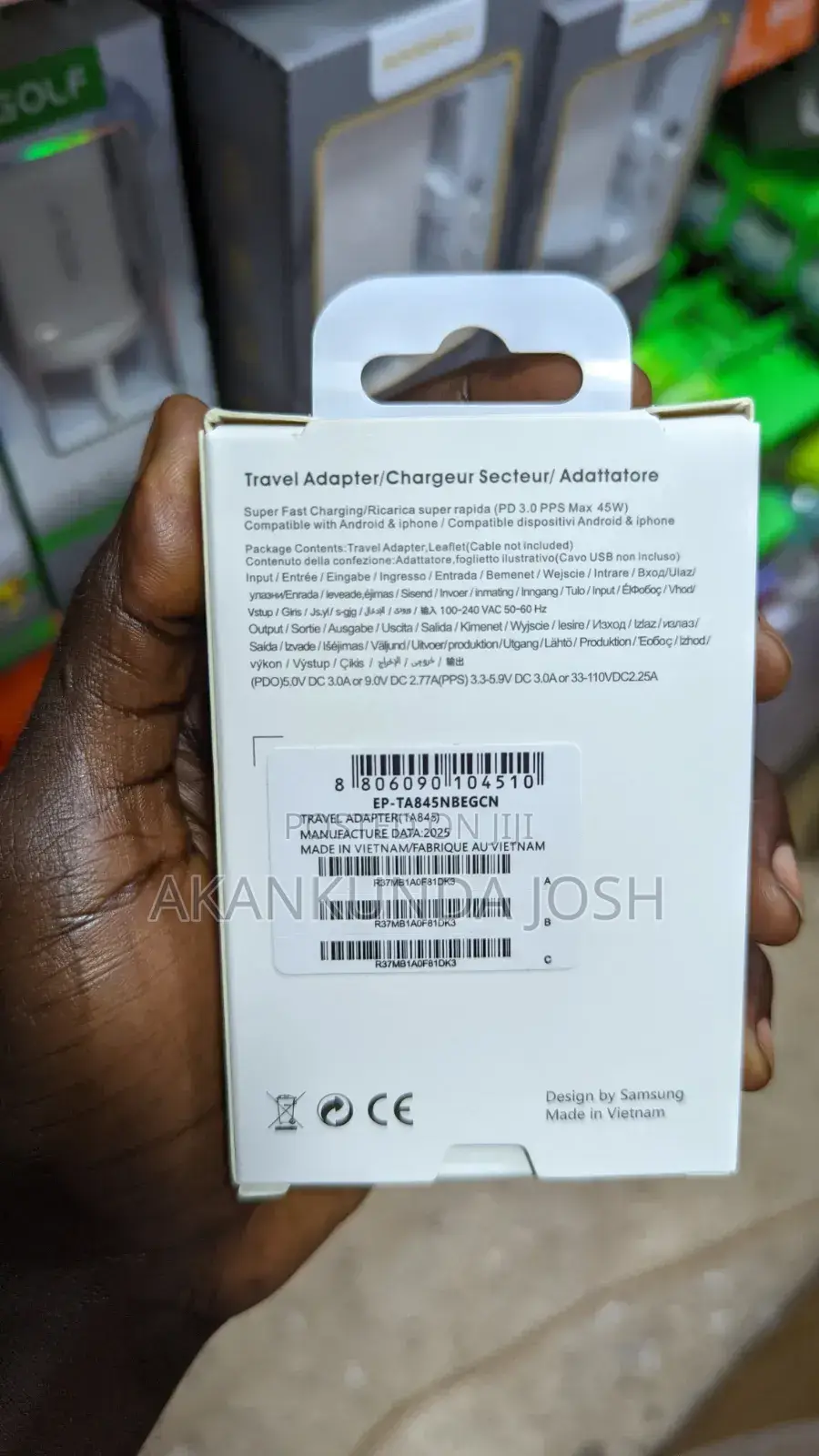 Original Samsung 45 Watts Type C Charger