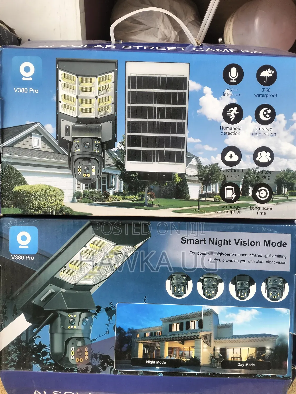 4g 3 Lenses Solar Camera With Light