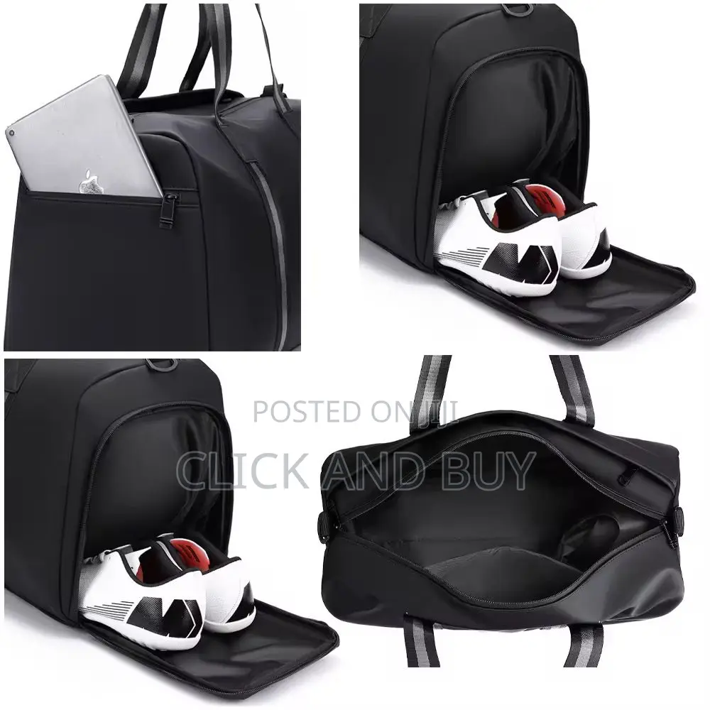 Modern Gym Travel Duffel Bag With Shoe Compartment and Laptop Sleeve