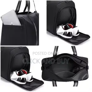 Modern Gym Travel Duffel Bag With Shoe Compartment and Laptop Sleeve