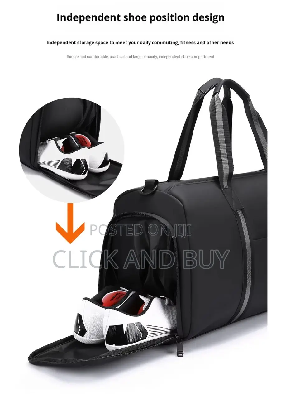 Modern Gym Travel Duffel Bag With Shoe Compartment and Laptop Sleeve