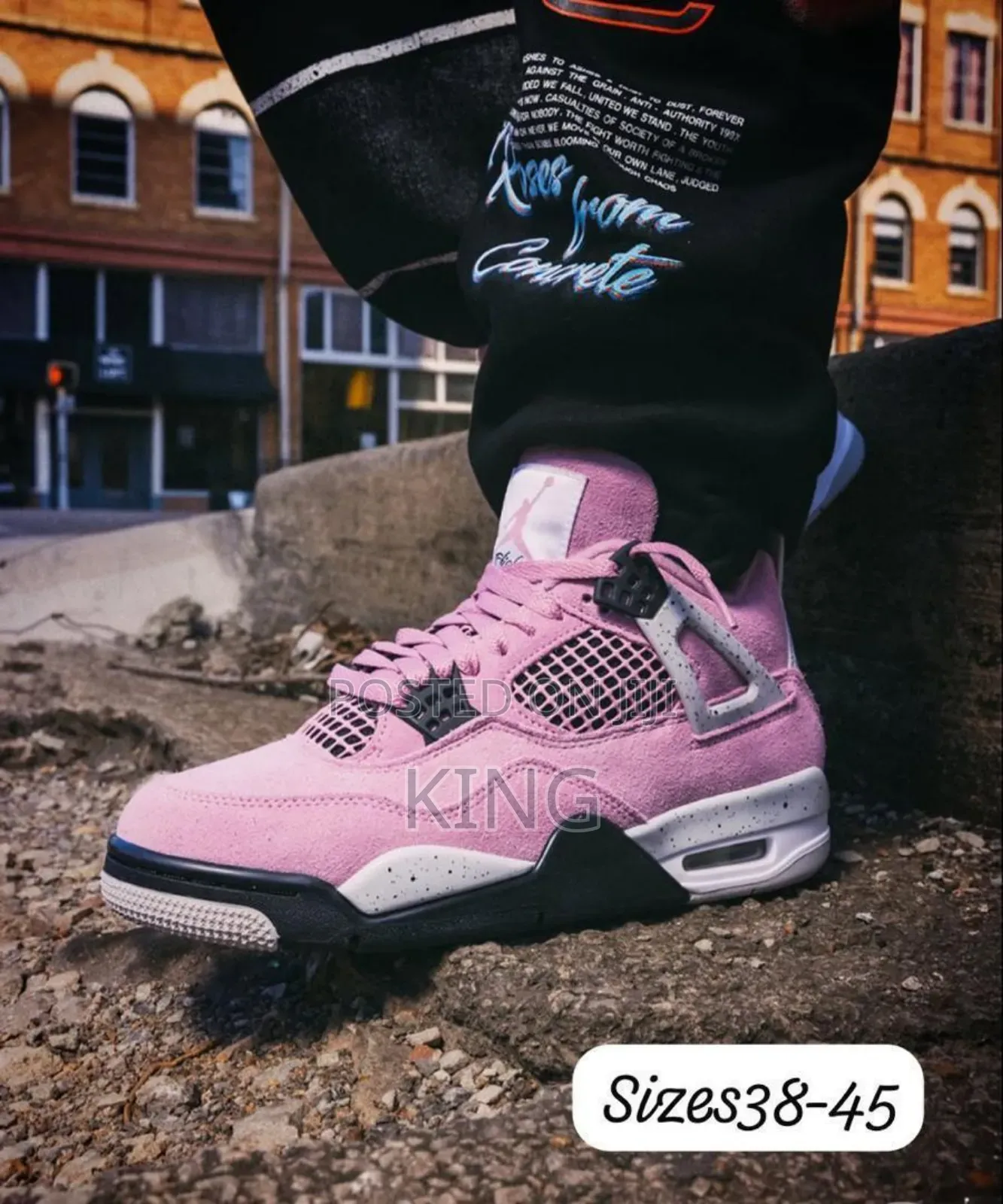 Women's Nike Air Jordan 4 Retro in the "Orchid" Colorway.