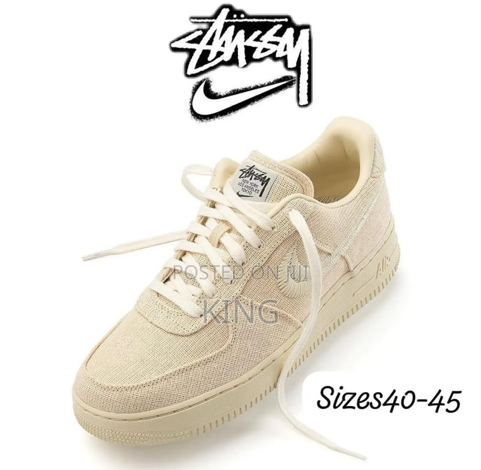 Nike Air Force 1 Low "Stüssy Fossil" Sneakers.