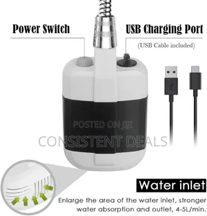 Outdoor Camping Portable Usb Rechargeable Electric Water Pump