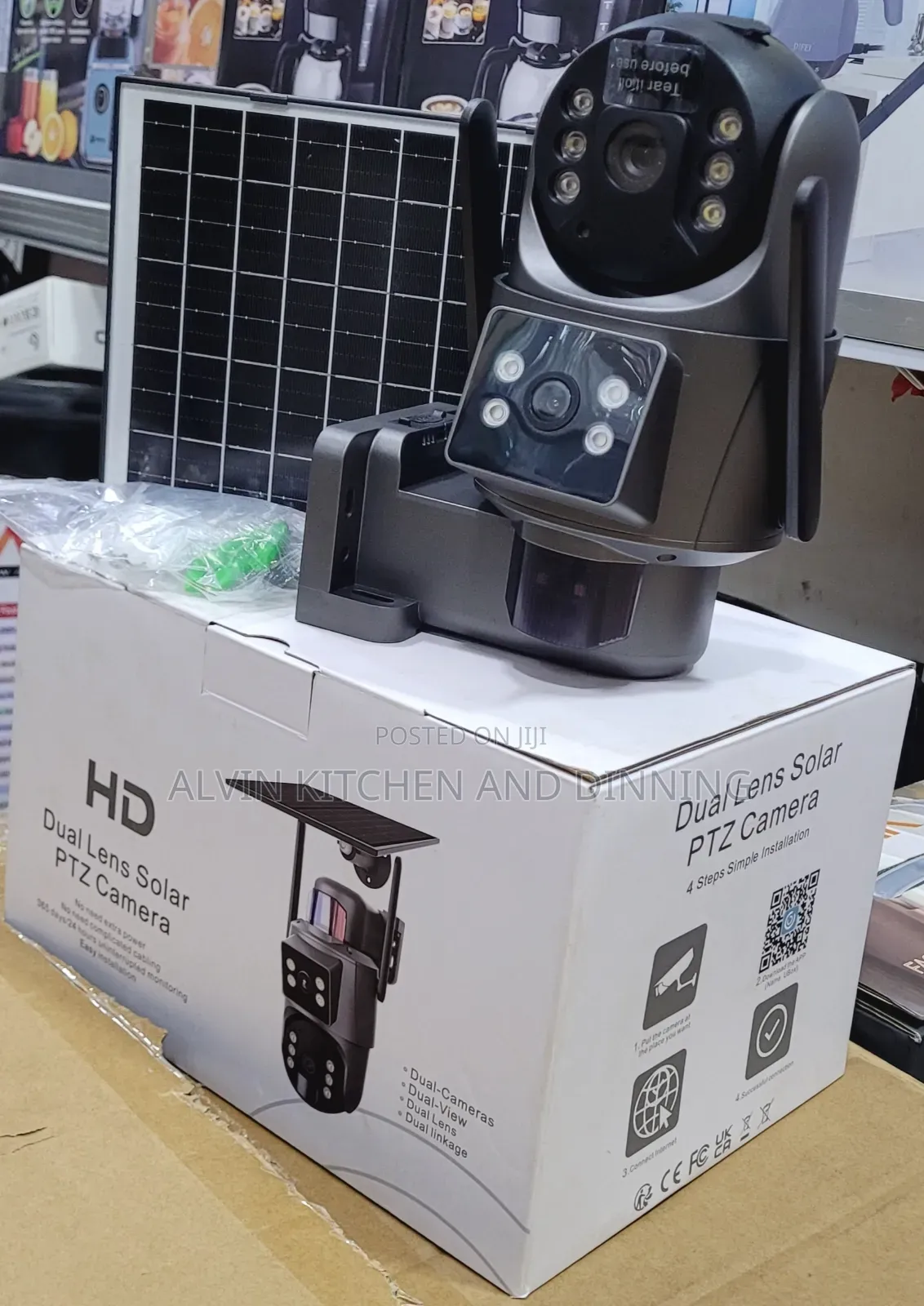 Solar Security Camera Dual Lens