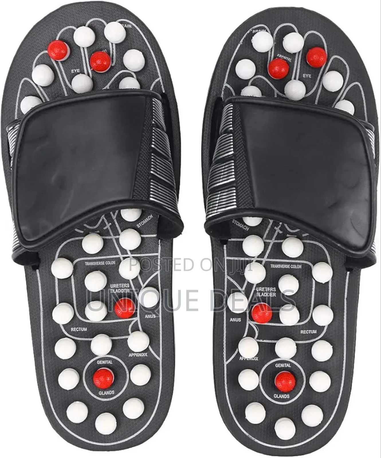 1pair Massage Slippers Therapeutic Acupuncture Massage Ball