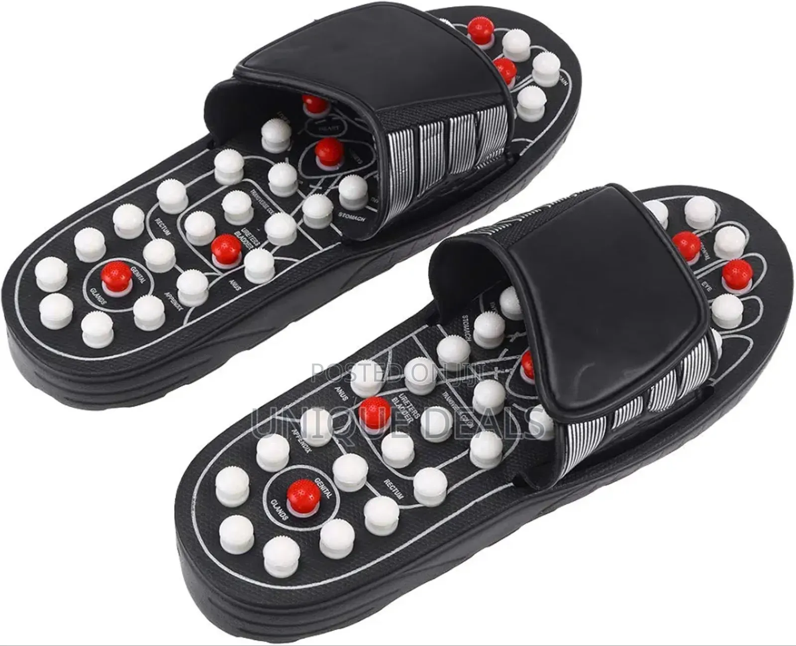 1pair Massage Slippers Therapeutic Acupuncture Massage Ball