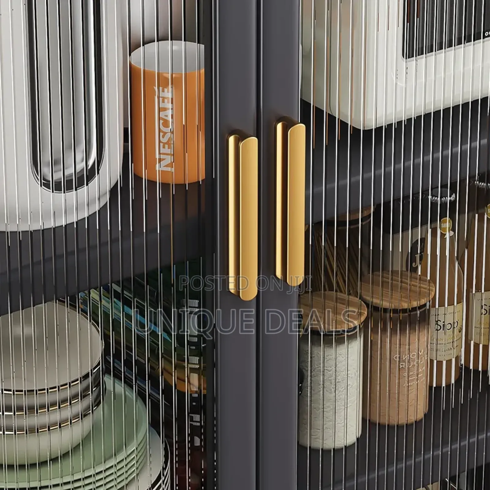 Open-Door Kitchen Shelving Floor-to-Ceiling Multilevel