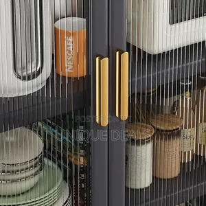 Open-Door Kitchen Shelving Floor-to-Ceiling Multilevel