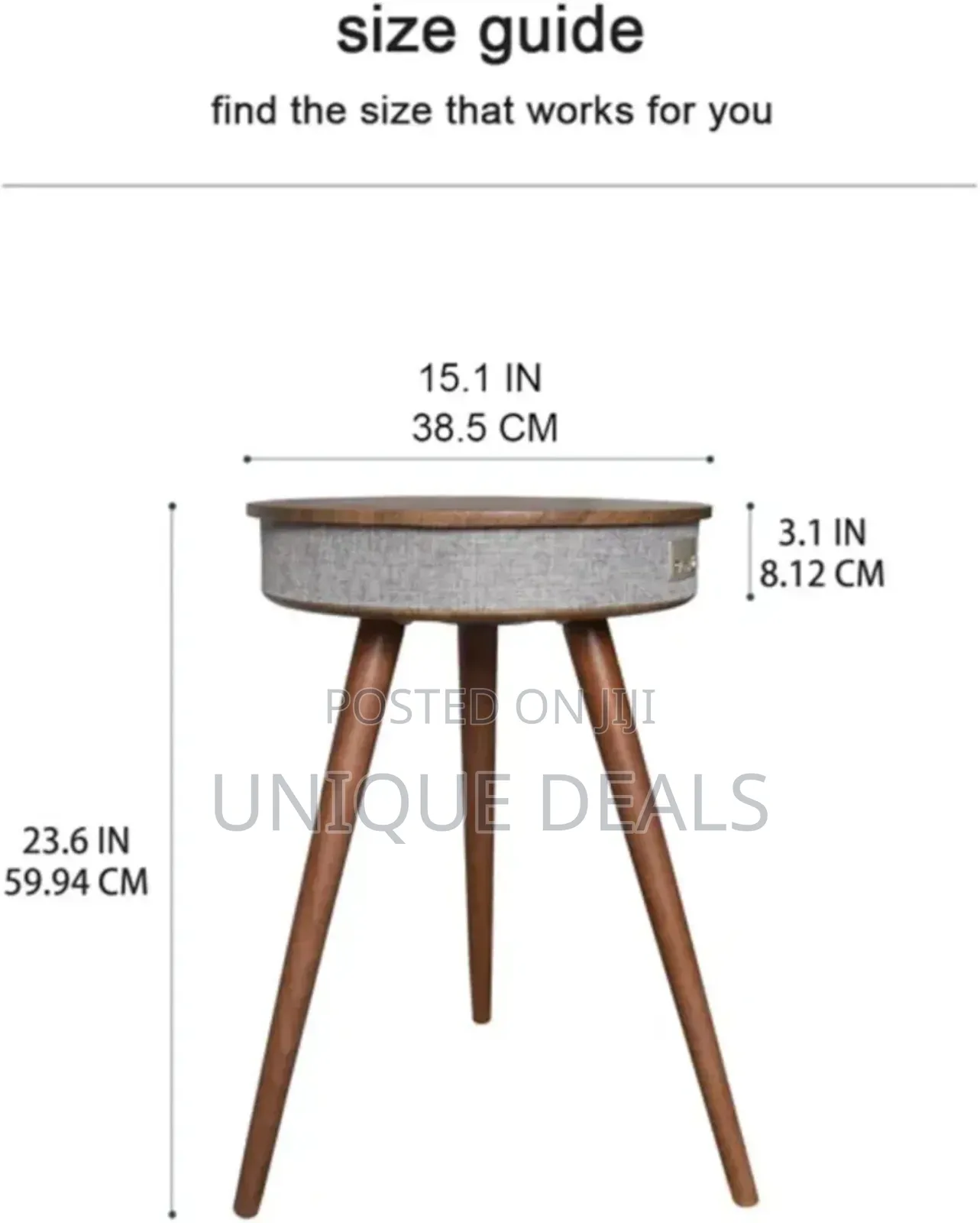Smart End Table With Bluetooth Speakers