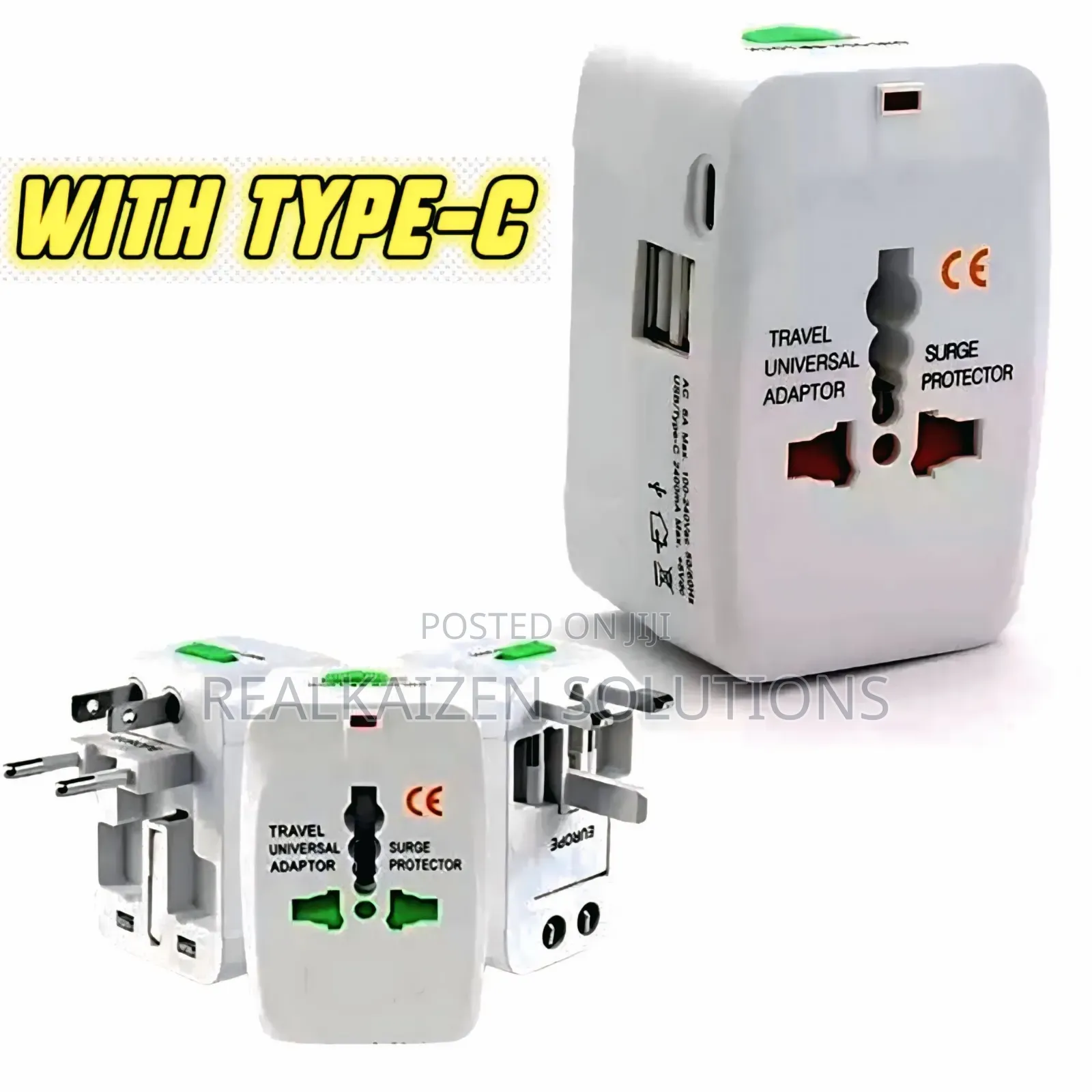 Universal Travel Adapter All in One Plug Adapter With 2 Usb| Type C