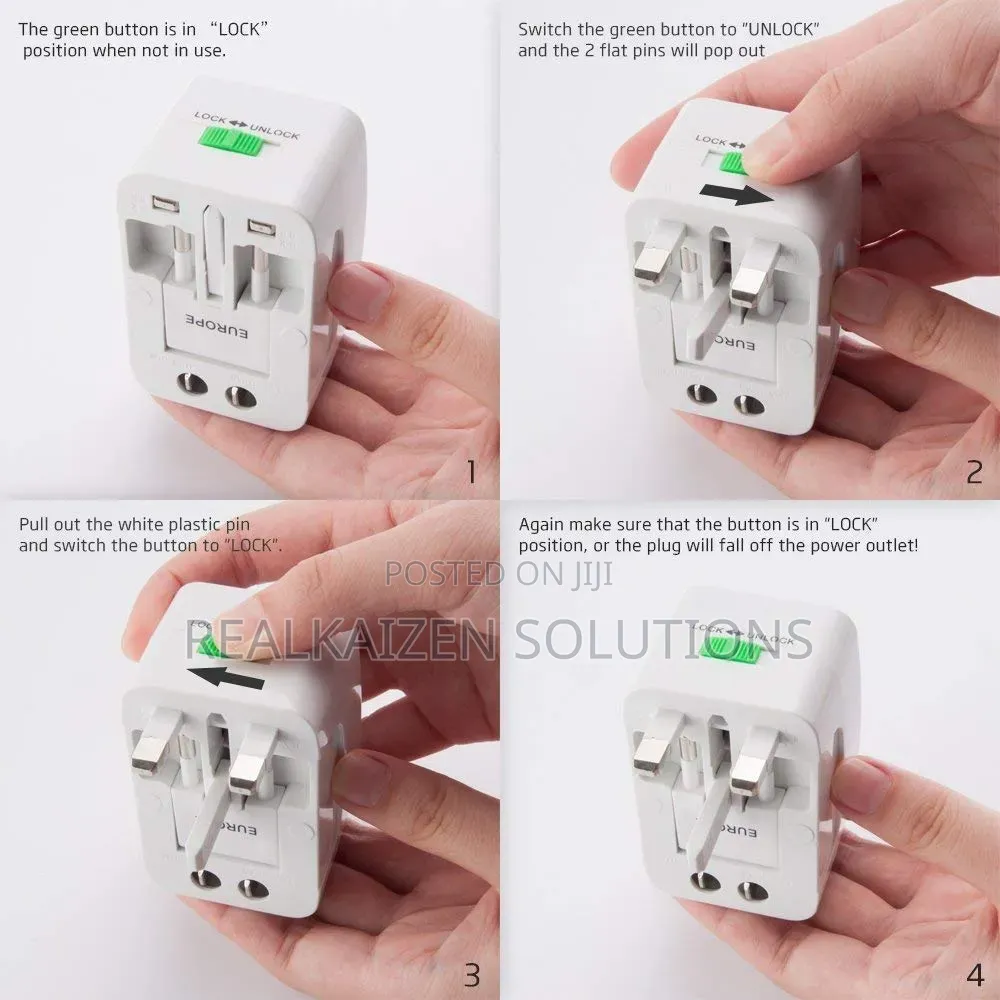 Universal Travel Adapter All in One Plug Adapter With 2 Usb| Type C
