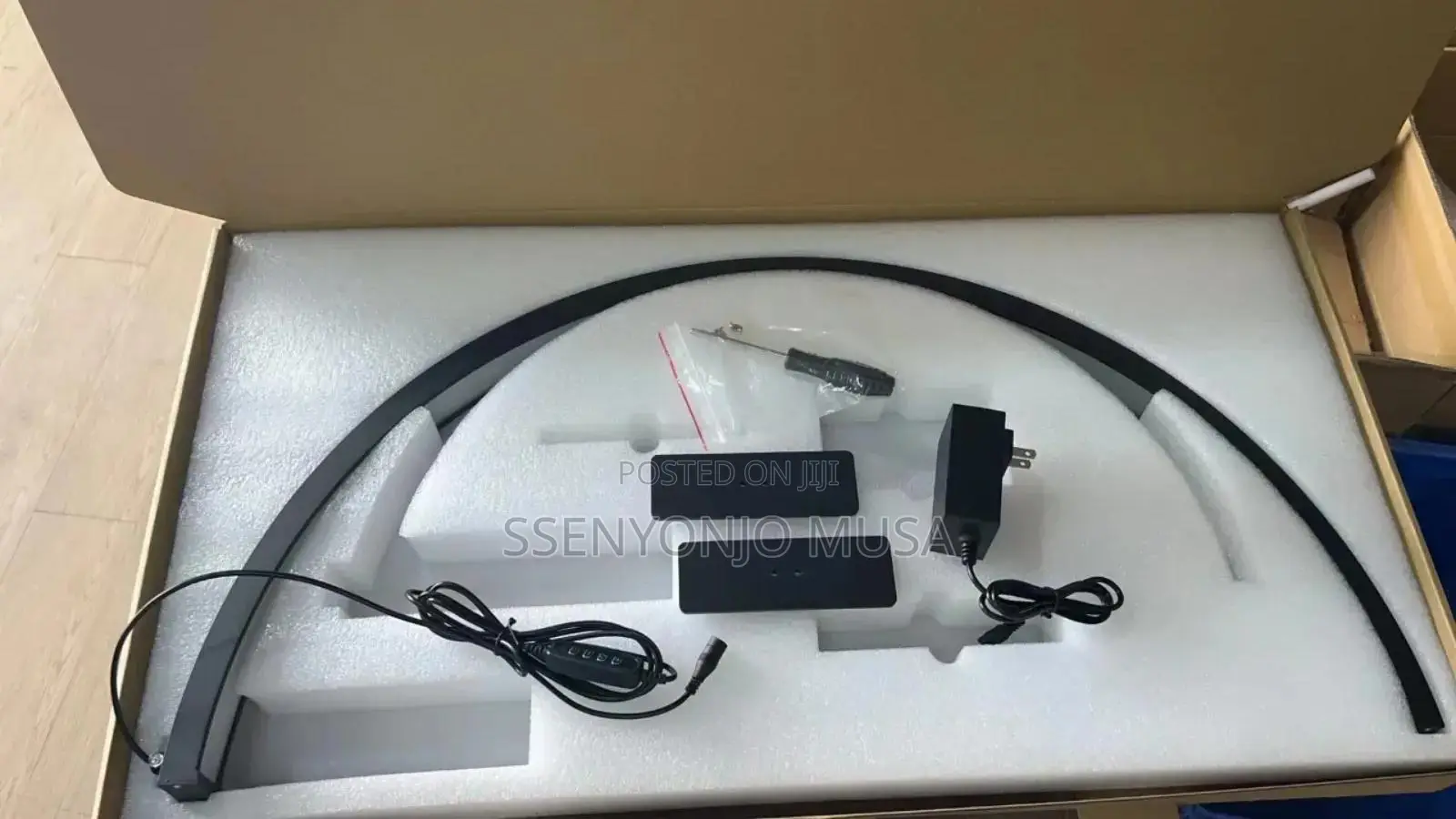 Half Moon Led Nail Desk Lamp – Adjustable Brightness, 3 Color Modes.