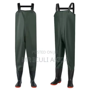 100% Waterproof Fishing Chest Waders With Rubber Wading Boots