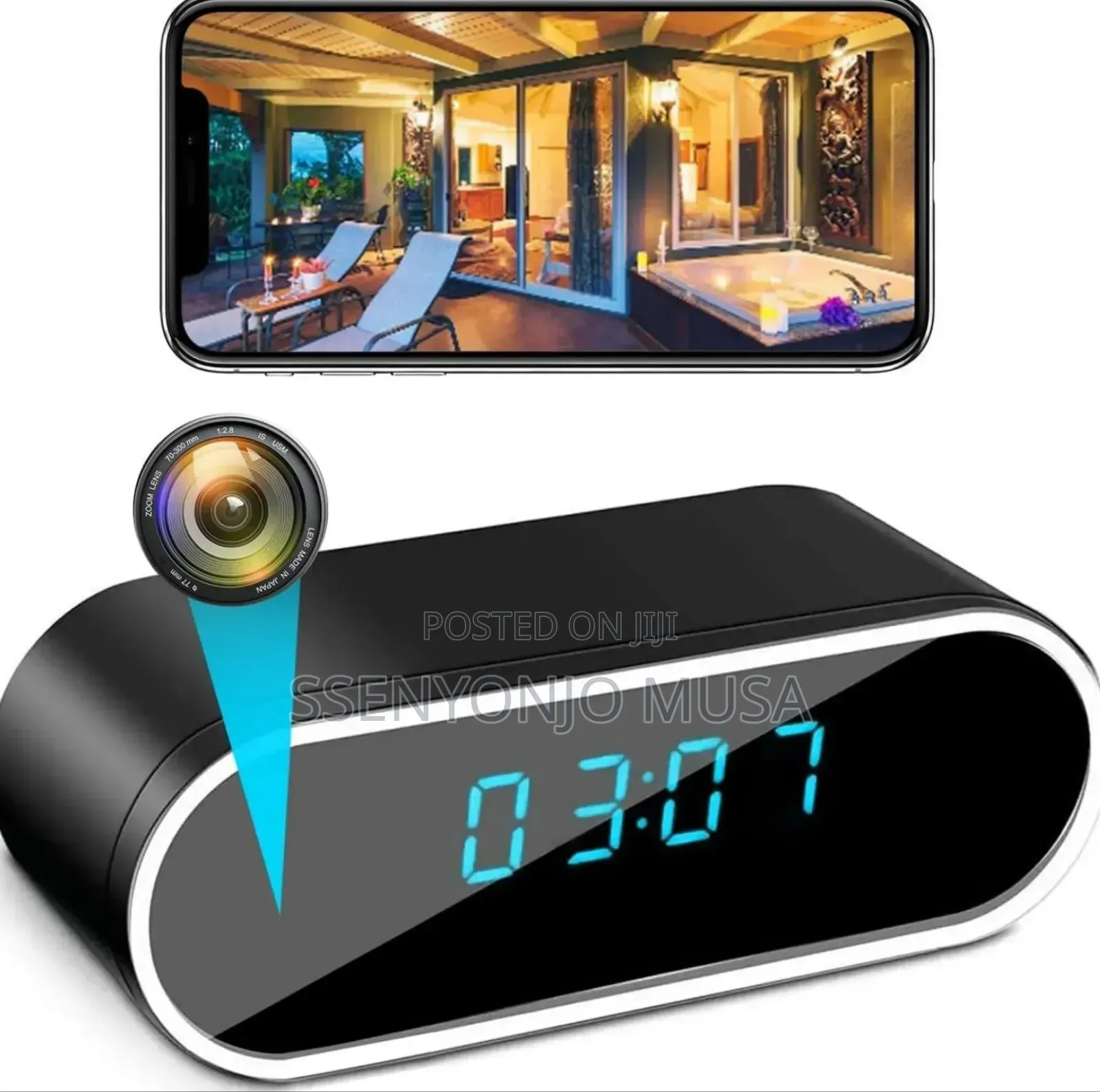 Digital Spy Camera Alarm Clock Full Hd – Wireless Wifi Hidden Camera