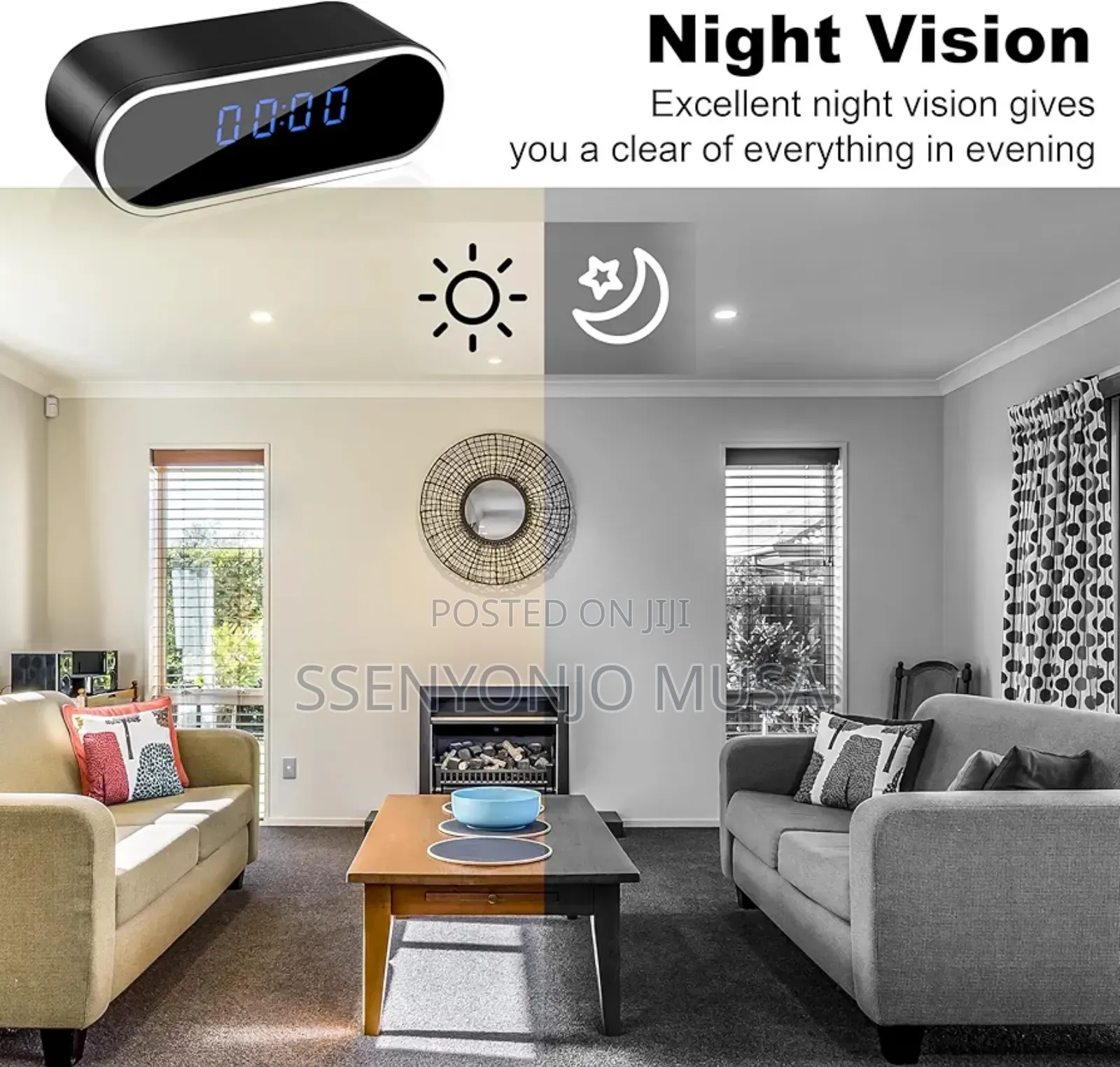 Digital Spy Camera Alarm Clock Full Hd – Wireless Wifi Hidden Camera