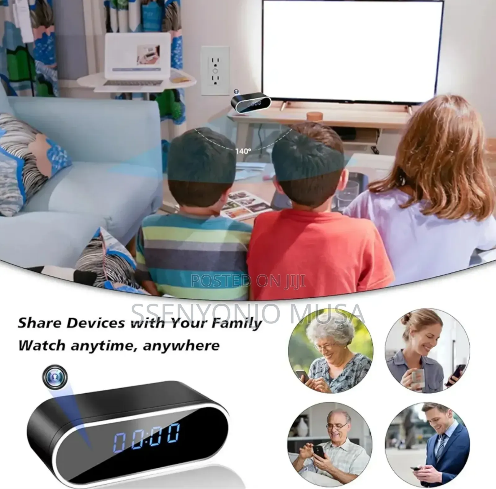 Digital Spy Camera Alarm Clock Full Hd – Wireless Wifi Hidden Camera