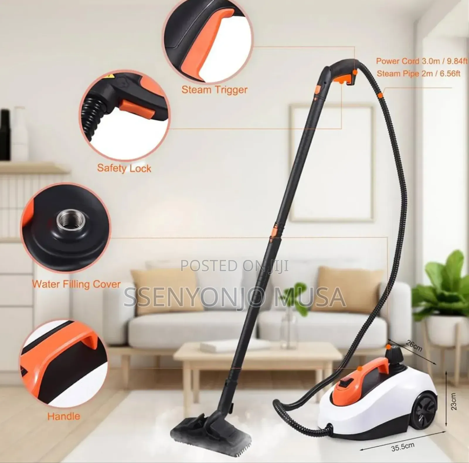 Decakila Steam Cleaner 1800w – 1.6l Tank, 5 Bar Pressure