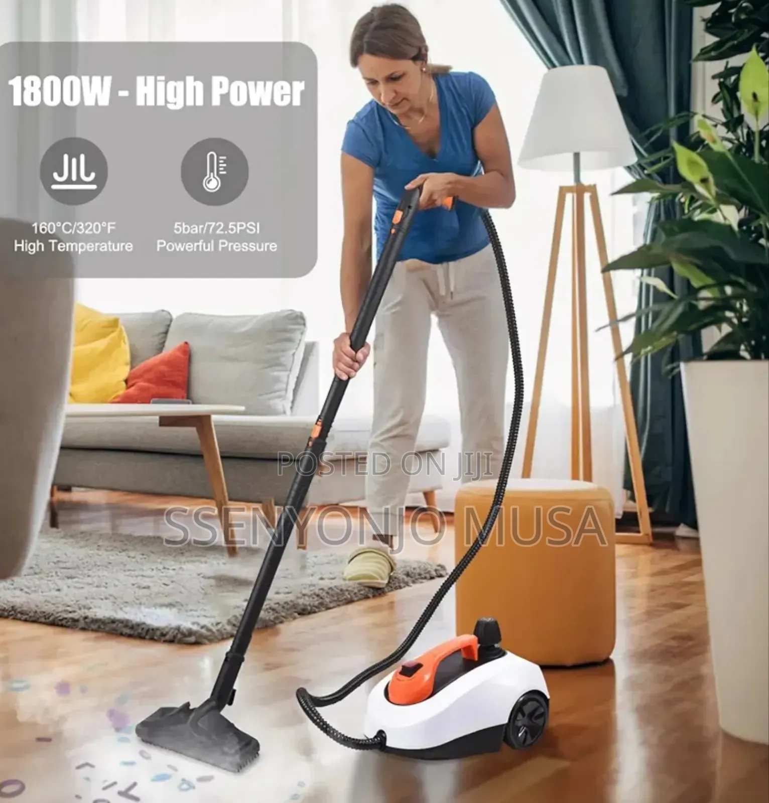 Decakila Steam Cleaner 1800w – 1.6l Tank, 5 Bar Pressure