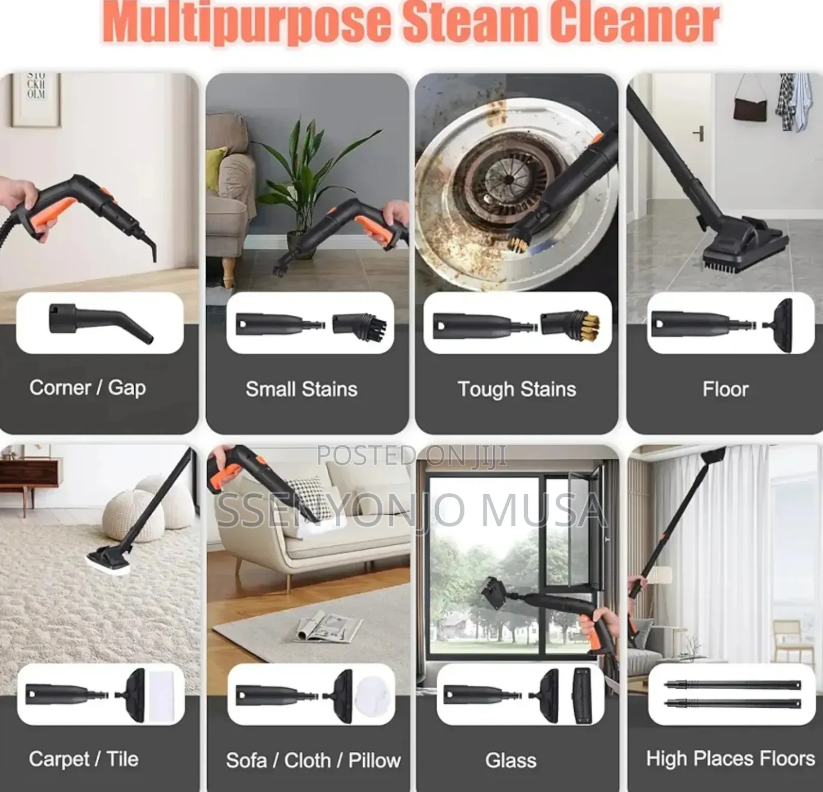 Decakila Steam Cleaner 1800w – 1.6l Tank, 5 Bar Pressure